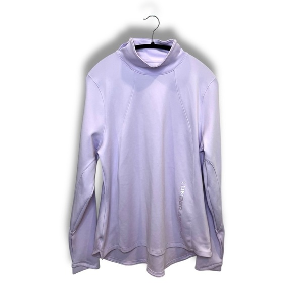 Under Armour ColdGear light purple long sleeve mock turtleneck sweatshirt Top - Picture 1 of 5
